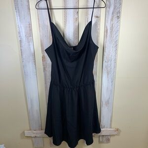 A by Amanda Black Cowl Neck Slinky Dress